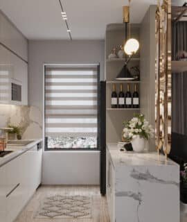 Luxurious Kitchen Elevating Your Open Kitchen Interior with Opulent Touches